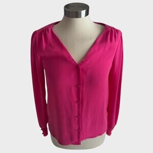 J. Crew Factory Womens 00 Pink Button Front Cardigan Sweater 100% Polyester